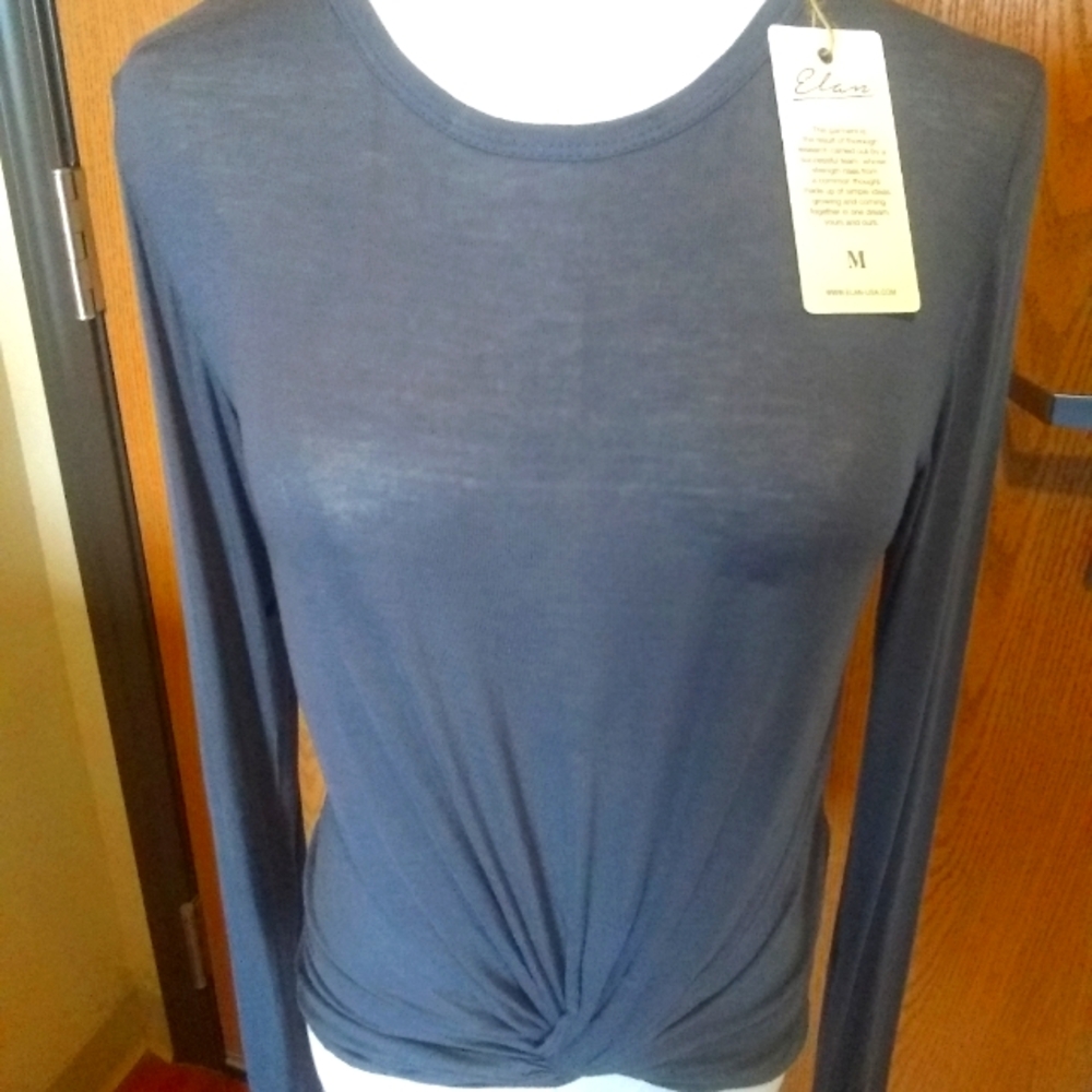 NWT Elan Slate Blue Women's Top